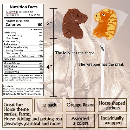 Miniatura 2 de Paletas en forma de caballo, regalos de fiesta de lechones de vaquero o vaquera, carreras de caballos, equitación en granja, rellenos de fiesta de