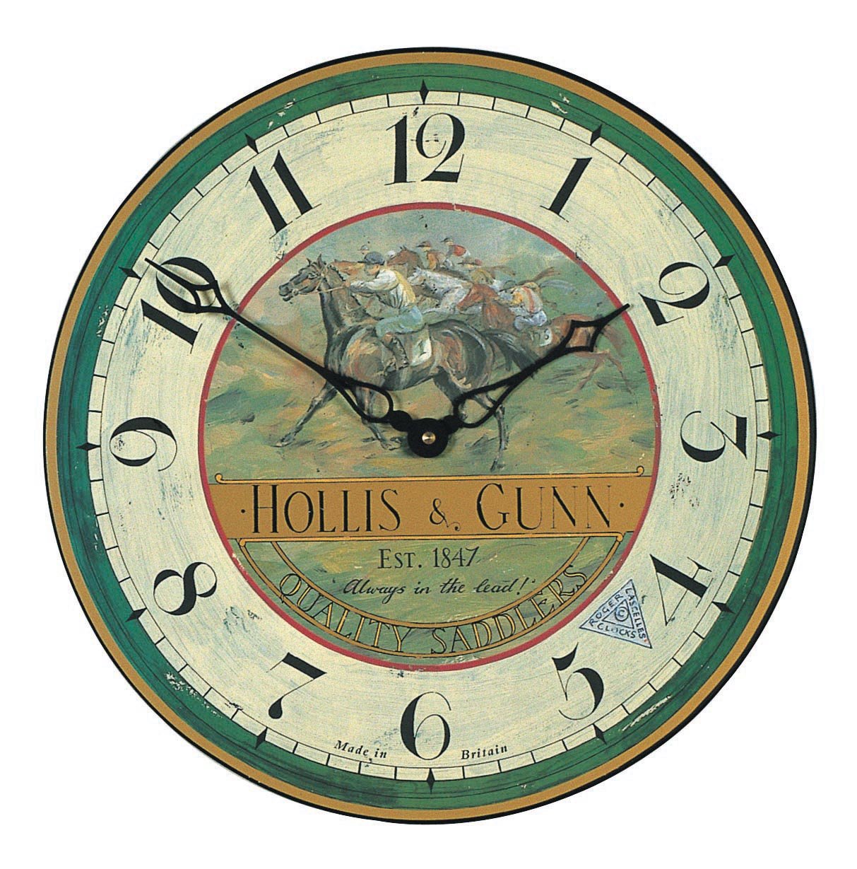 Roger Lascelles Country Races Wall Clock, 14.2-Inch