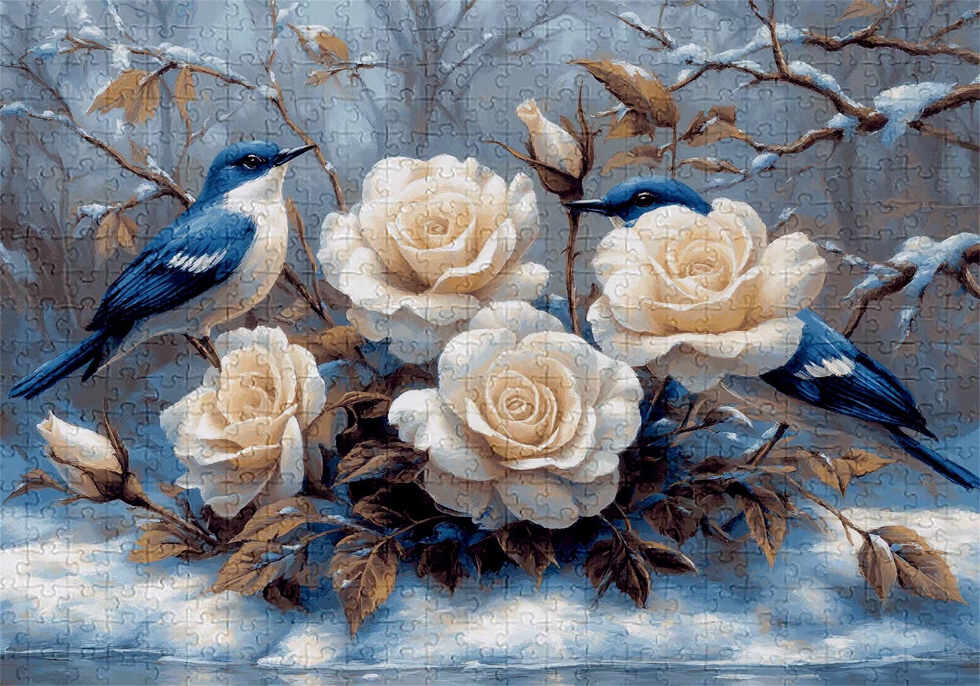 Puzzle 3000 elementów różowe puzzle dla dorosłych ptak 122 x 81 cm unikalne rzemiosło klasyczne 3D drewniana układanka do rodzinnych gier aktywnych, układanka do samodzielnego wykonania nawet do