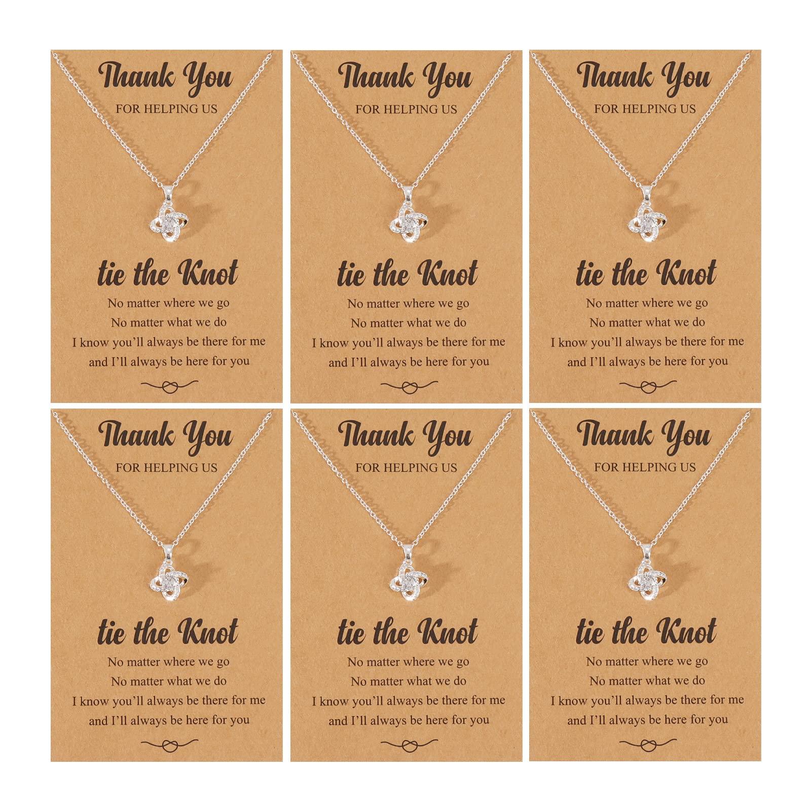 YANCHUN Bridesmaid Gifts for Bridal Party Gifts Bridesmaids Proposal Necklaces for 2/4/6/8 Favors Bridesmaid Dress Jewelry Set