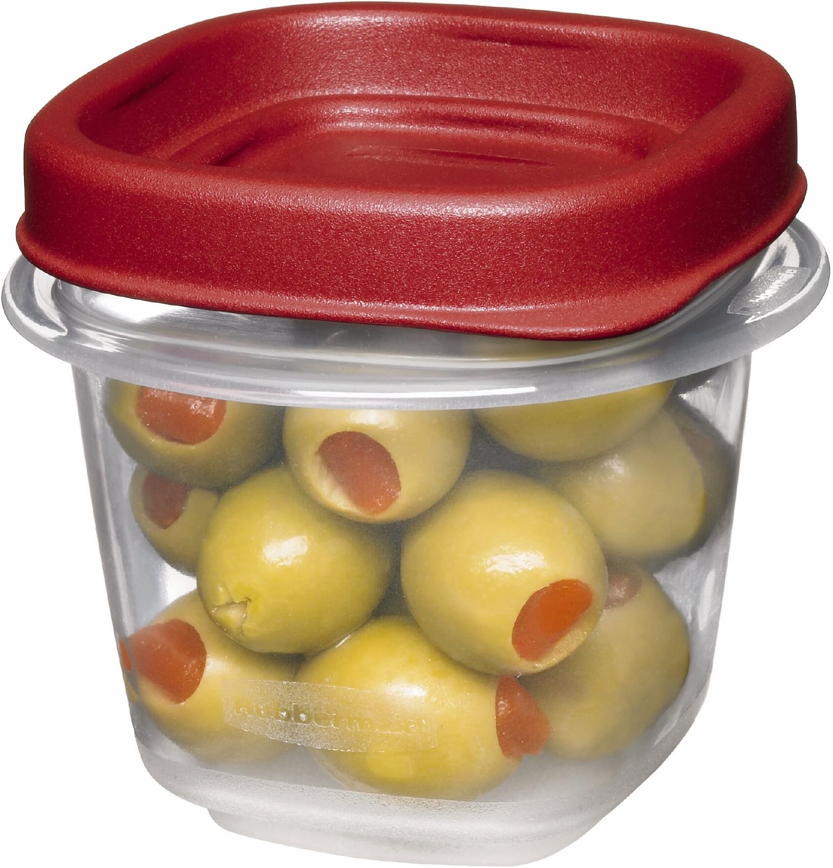 Easy Find Lids Food Storage Containers, 0.5 Cup, Racer Red, 2-Piece Set