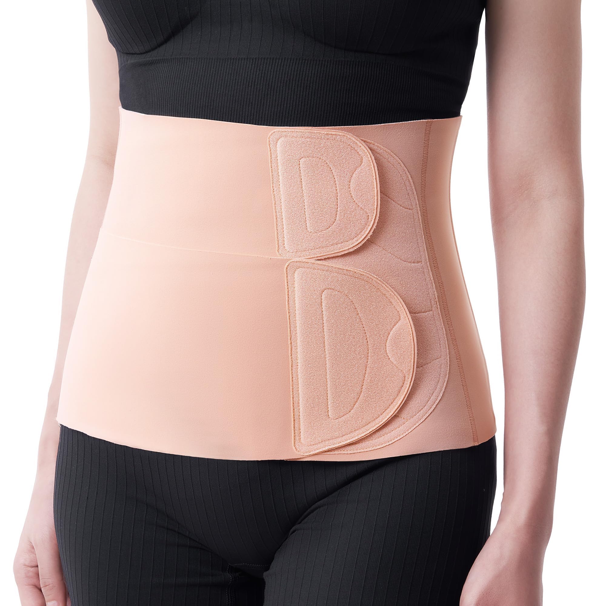 Momcozy Ergowrap Cinturón abdominal para posparto, compresión 3D y soporte lumbar para la recuperación por cesárea, sin costuras, banda abdominal para el día a día y el deporte, fajas invisibles para