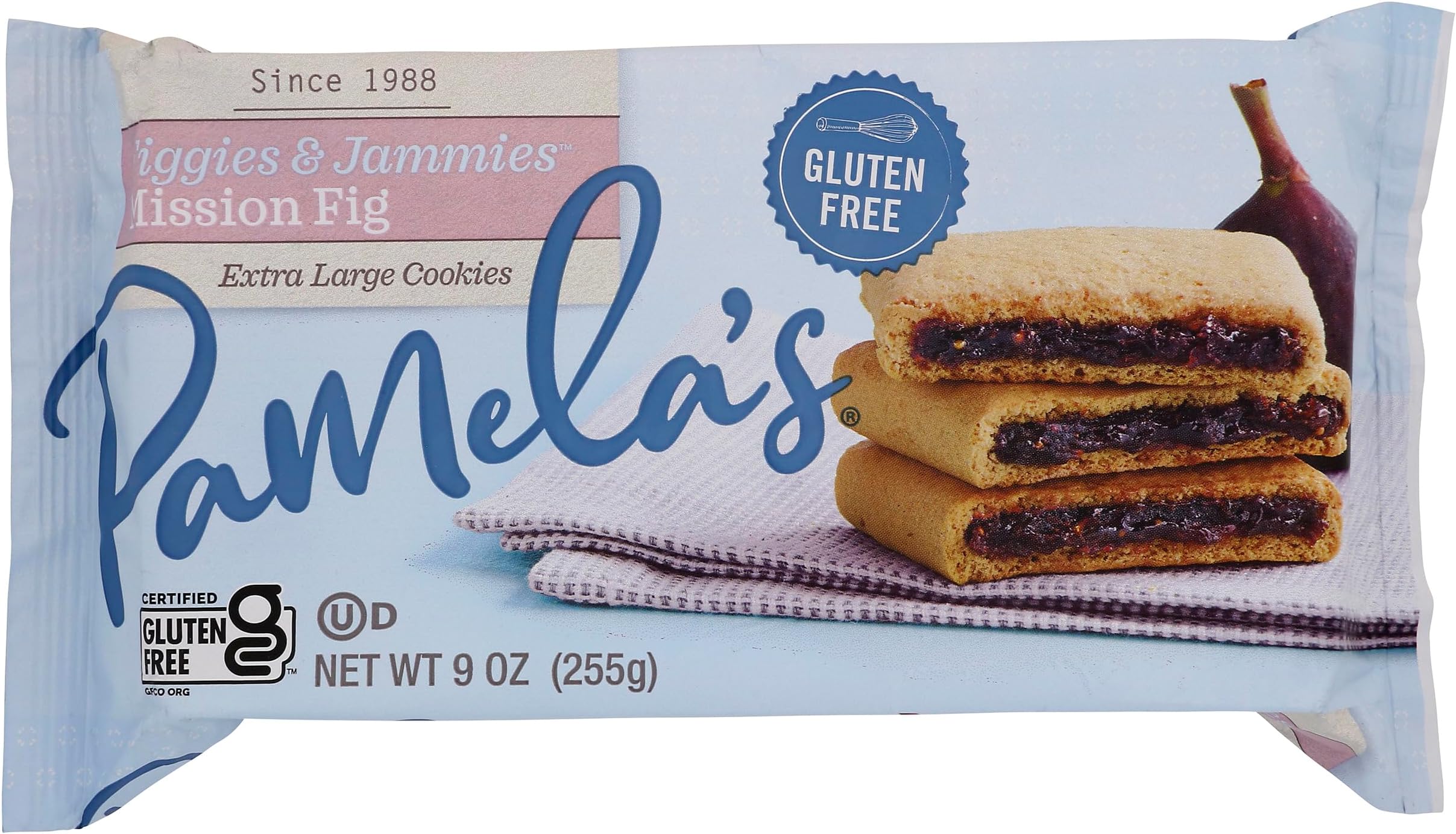 Pamela's Products Gluten Free Figgies and Jammies Cookies, Mission Fig, 9 Oz (Pack of 1)