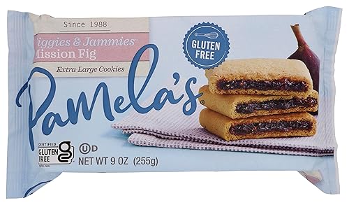 Pamelas Products Figgies and Jammies Galletas sin gluten higo de misión 9 onzas paquete de 6
