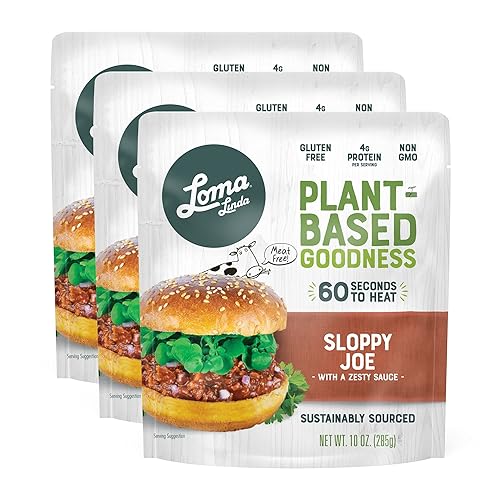 Loma Linda - Paquetes completos de solución de comida a base de plantas Sloppy Joe 10 onzas paquete de 3