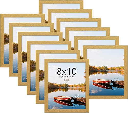 Miniatura 559 de Picrit - Juego de 12 portarretratos de 5 x 7 pulgadas para colgar en la pared o exhibir sobre una mesa, para fotos de 4 x 6 con paspartú o 5 x 7