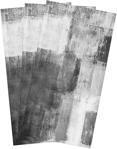 Toallas de cocina grises anaranjadas, paños de limpieza de microfibra, paños de cocina suaves, abstractos, para cocina, paquete de 3 toallas de mano