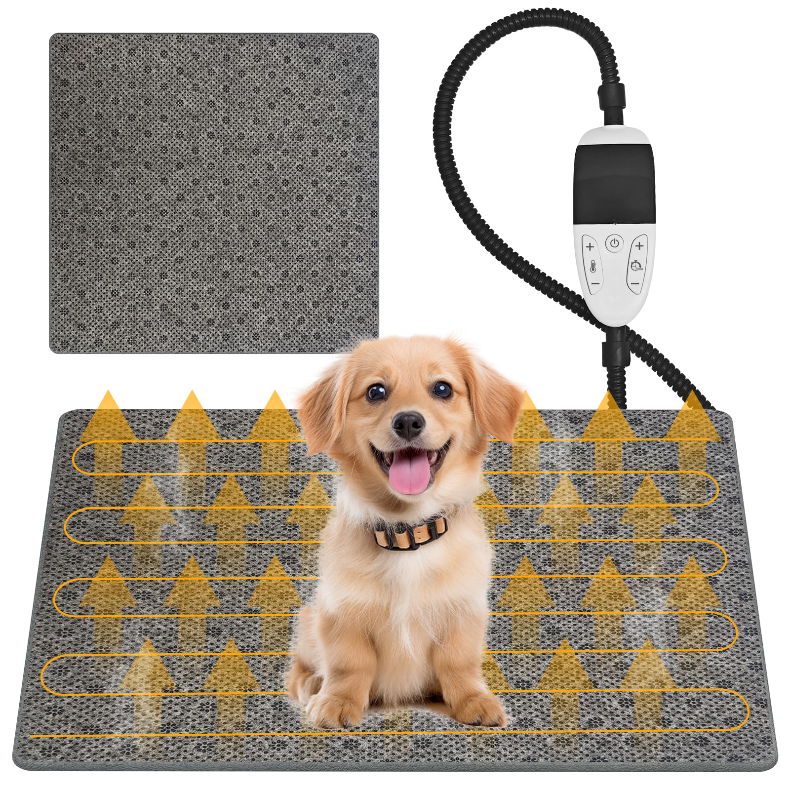 CACSPS Pet Heating Pad - Heating Mat for Cats & Dogs with Temperature Control, Automatic Shut-off (45x70cm)