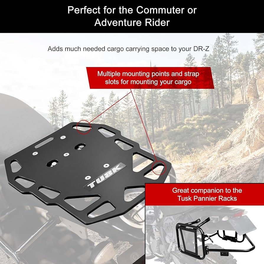 Amazon.com: Tusk Top Rack Luggage Carrier Rear Tail Rack