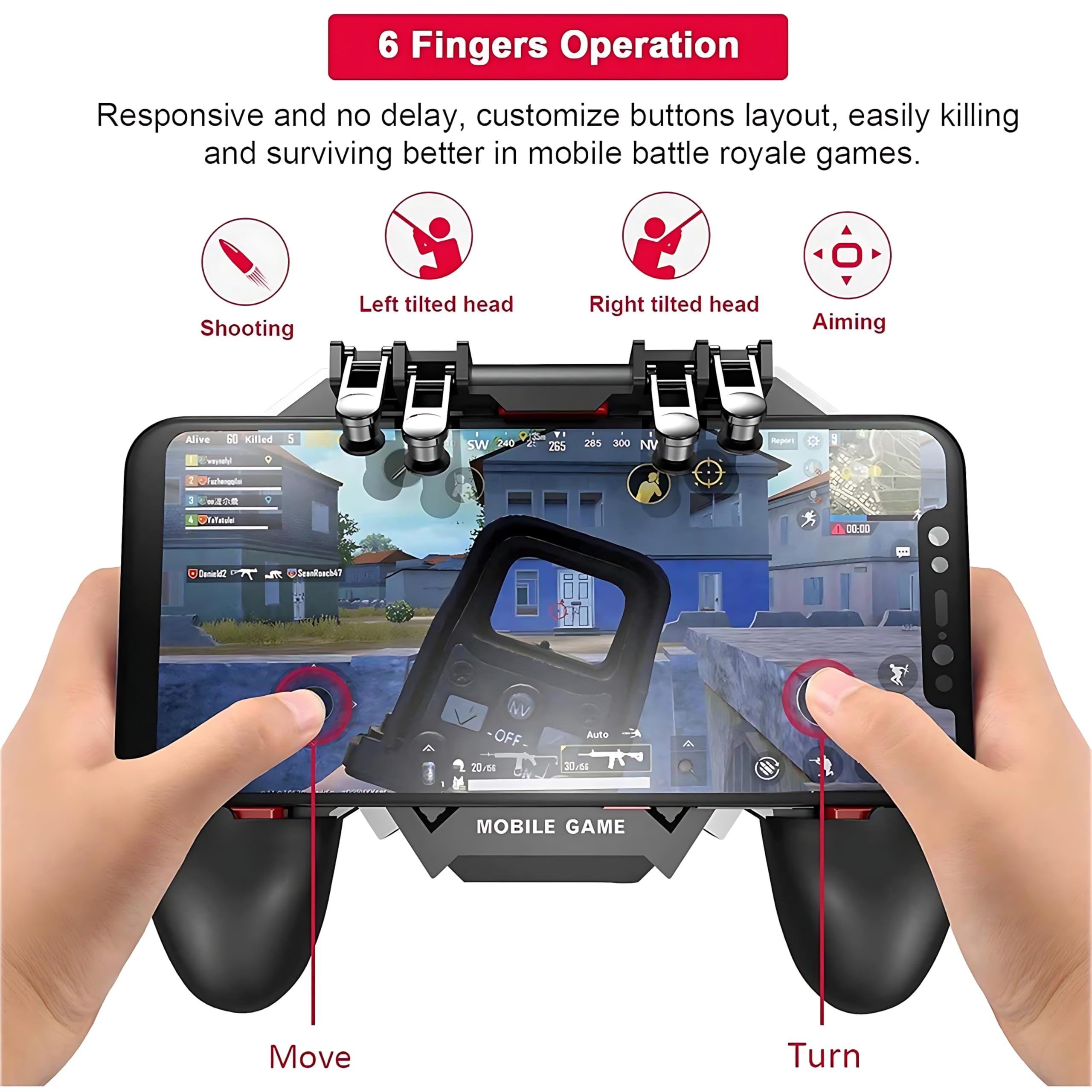 Esenlong Manette de jeu, confortable et extensible pour téléphone portable