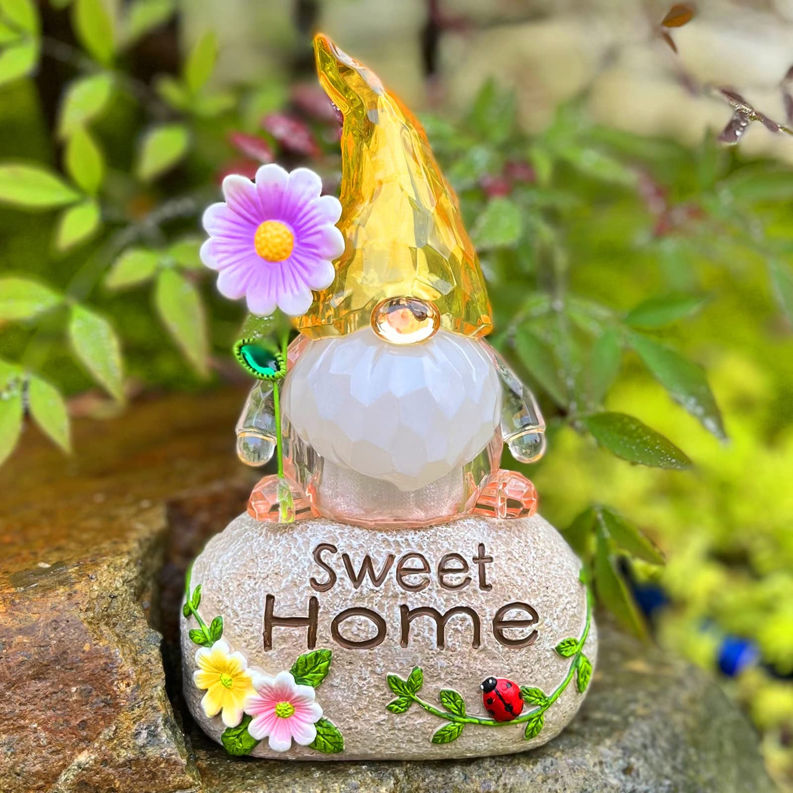 Amazon.com: Starryfill Golden Hat Gnome Statue - 7.68in(H) Resin  display picture 1