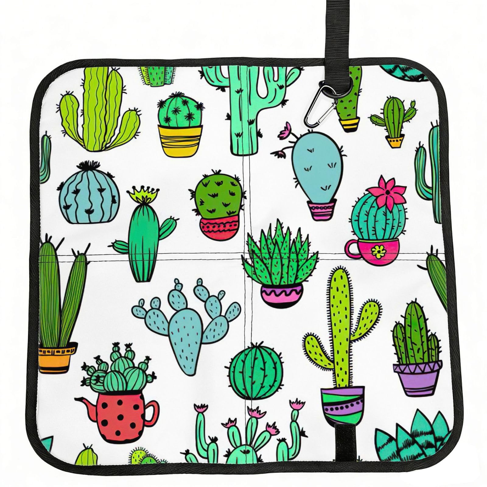 bghdfa Lovely Succulent Print Outdoor Sitting Mat Waterproof Oxford Cloth Seat Cushion Folding Foam Camping Seat For Picnic
