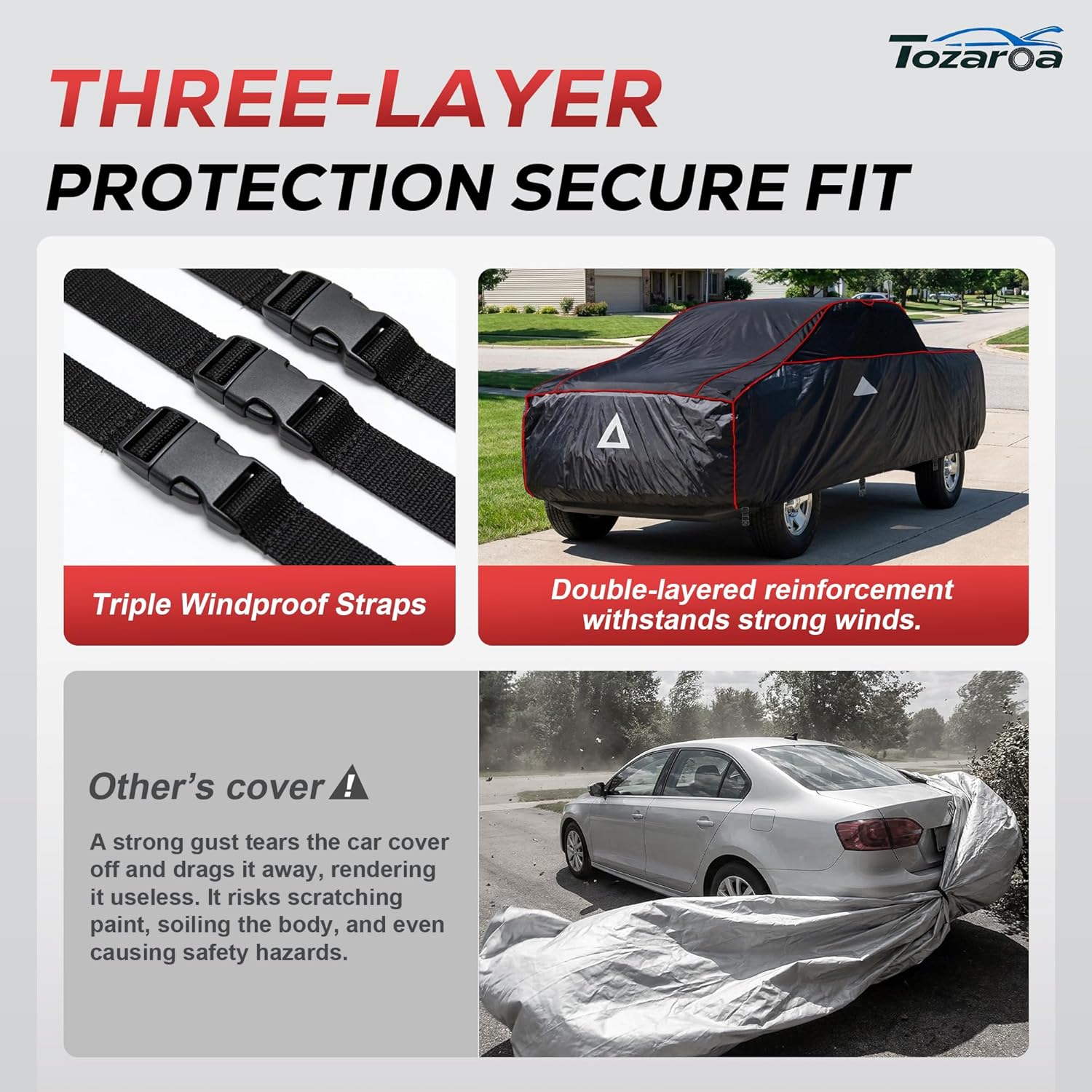 Hail Protector Car Cover for Truck(Length:220"-228"),Waterproof All-Weather Anti Hail Thick Multi-Layered EVA with Sun Visor&Storage Bag for F-150,Silverado,Ram,Sierra,Tundra,Tundra etc