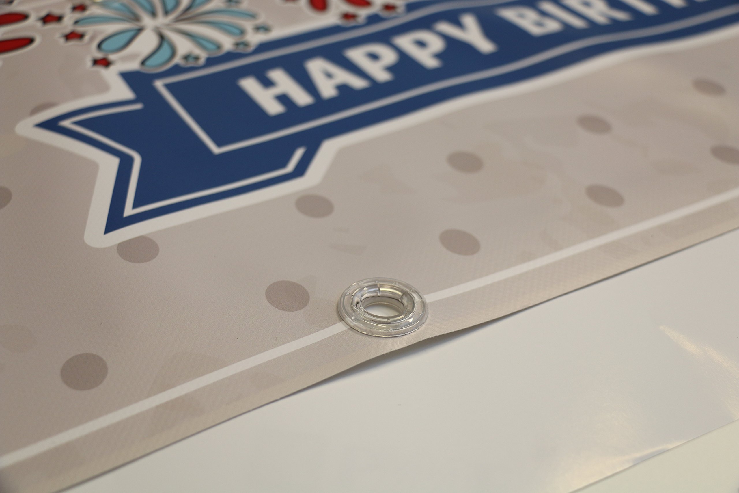 Baner z PCW Happy Birthday Party 20 cm x 60 cm do użytku wewnątrz i na zewnątrz (1,5 m x 9,5 cm)