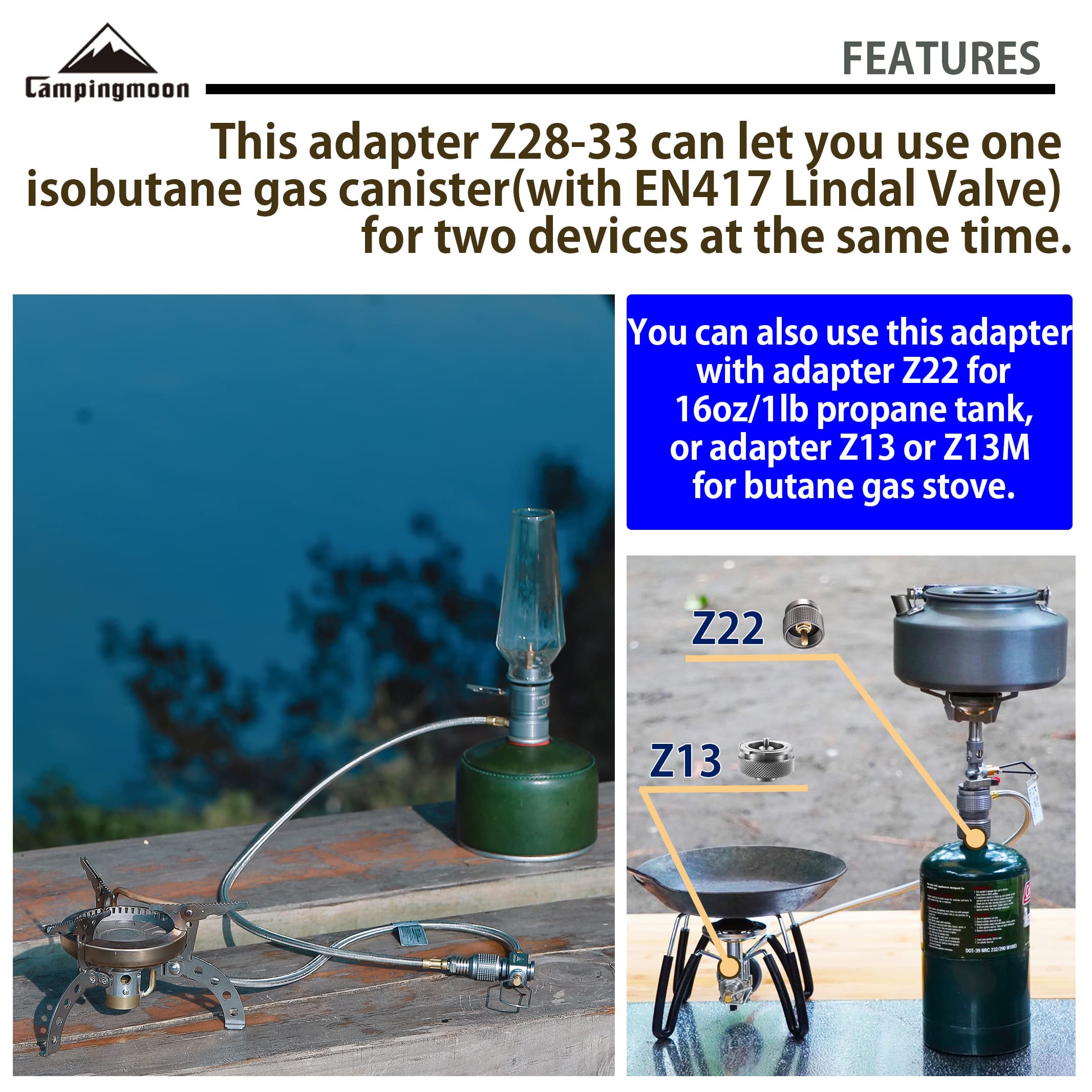 Adattatore Per Bombola Gas Campingmoon - Da EN417 A Z20 Per Stufe Propano - Foto 4