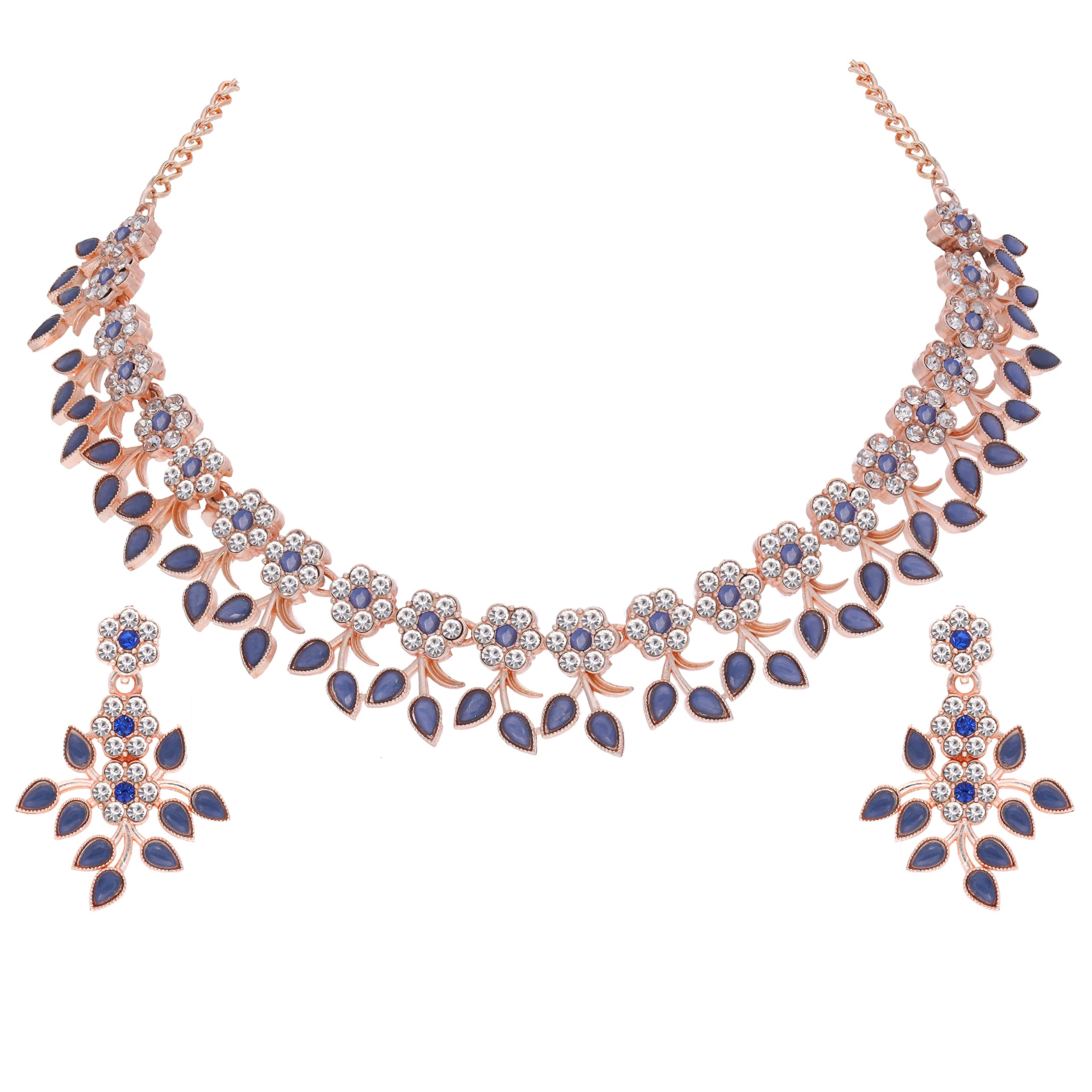 Brado Jewellery Pink Choker Necklace Set With 1 Pair Of Earring for women and girls (Silver ATS Kesari) (B0BX4DNKPZ) Amazon Price History, Amazon Price Tracker