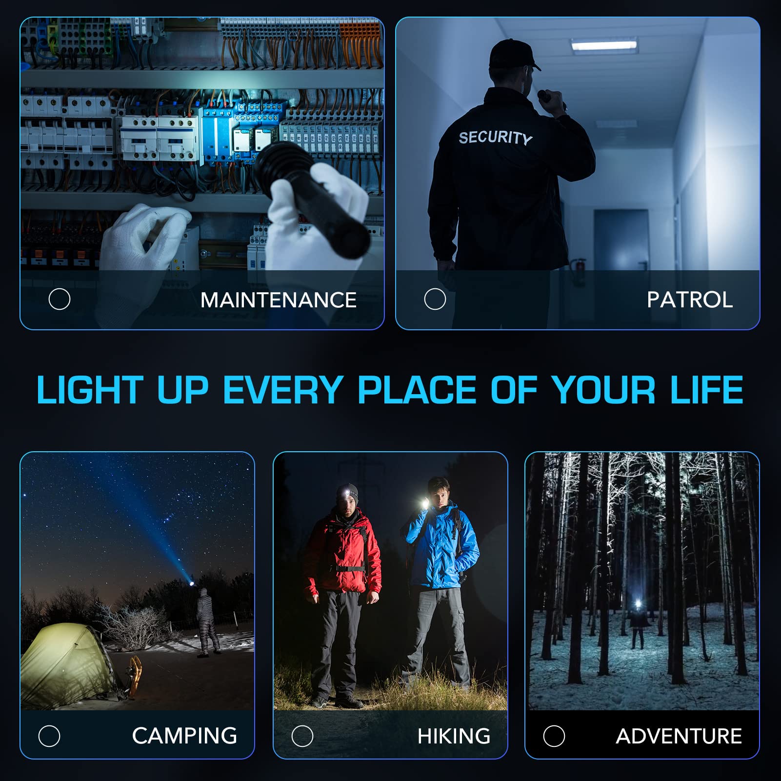 Rechargeable Flashlights High Lumens, 900,000 Lumens Super Bright led