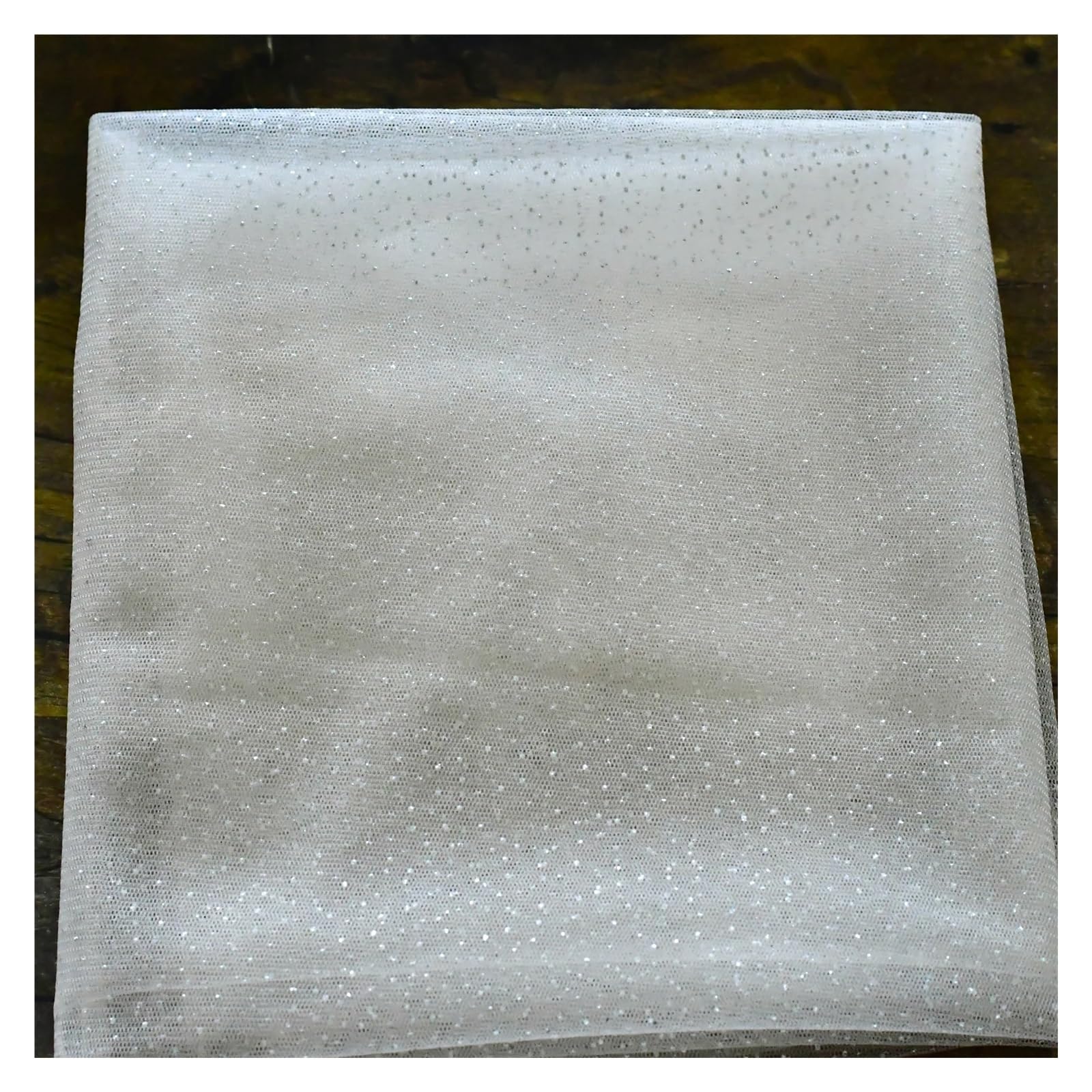 Brautschleier Funkelnde Brautschleier Lange goldene Braut Hochzeitsschleier Farbiges Garn mit Pailletten(Ivory,300cm)