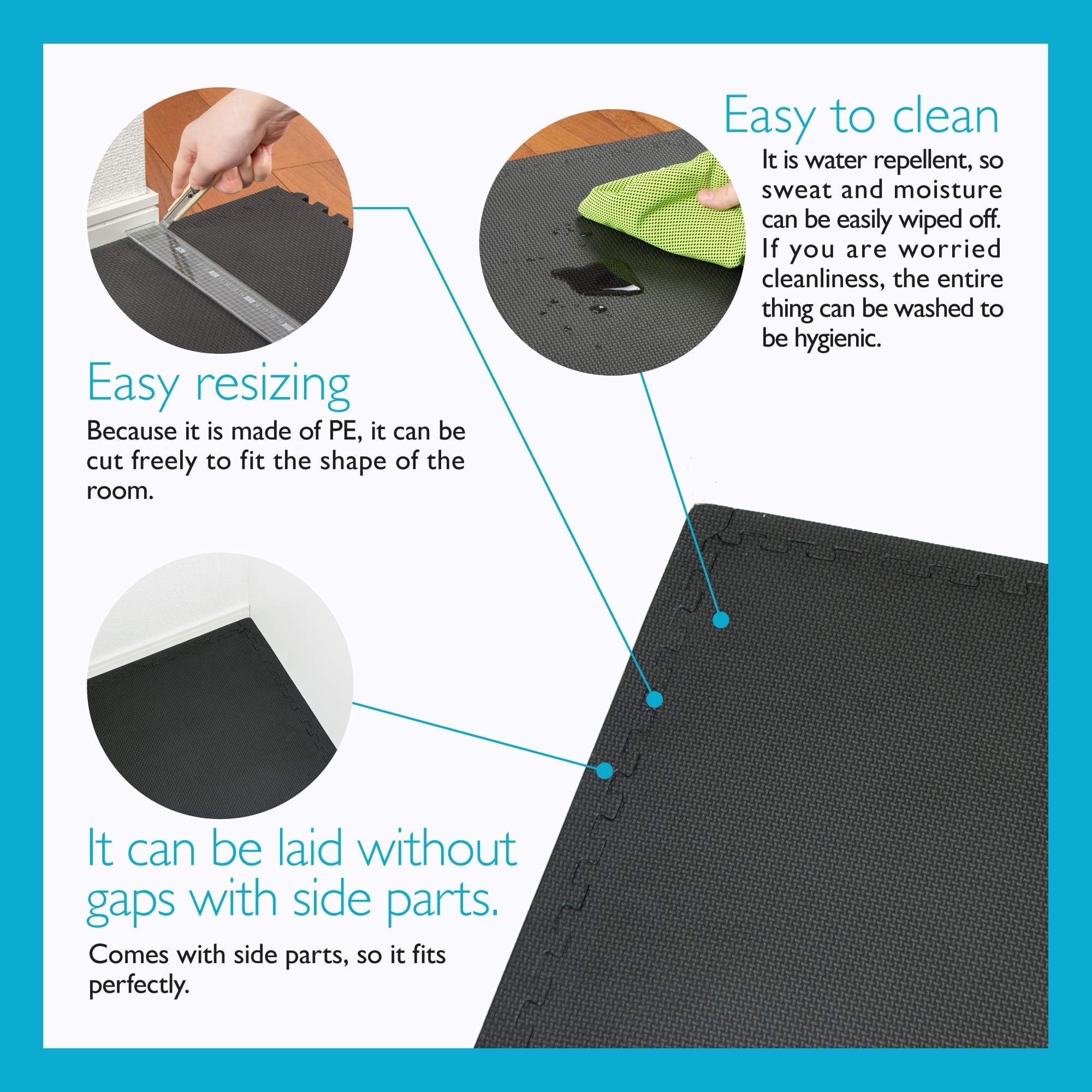 Snapklik.com : BODYTECH Puzzle Exercise Mat Interlocking Foam And Tile ...