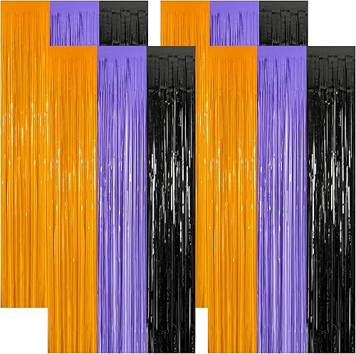 Miniatura 13 de Paquete de 2 telones de fondo de oropel rojo, cortinas de flecos de 3.28 pies x 7.05 pies, decoraciones de fiesta para aniversarios de boda