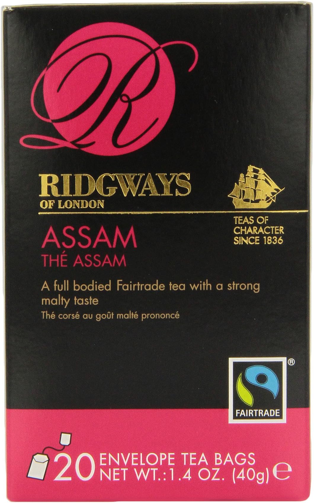 Ridgeways Tea, Assam, 20 Count (pack of 6)