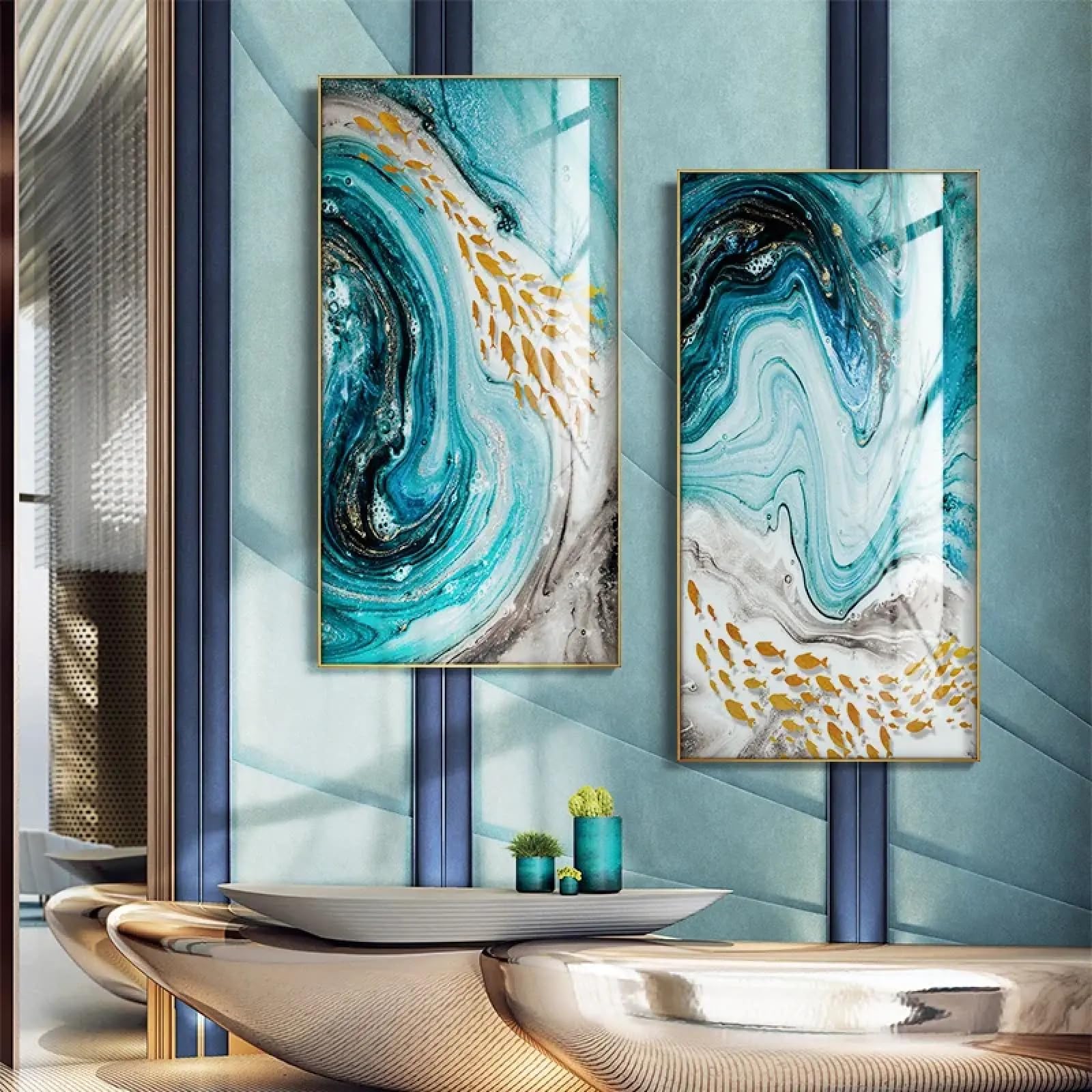 Affiches et impressions abstraites grand format 80x160cm de salon - 8