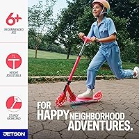 Vista 4 de Jetson Kids Jupiter patinete de 2 ruedas con luz LED para niños, luces LED en el manillar, la columna, las ruedas y la plataforma, manillar