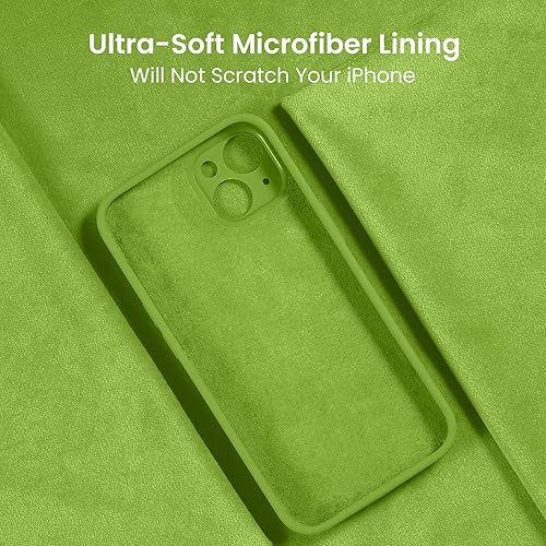 Miniatura 5 de FireNova Funda diseñada para iPhone 15 Plus, funda de silicona mejorada protección de cámara con 2 protectores de pantalla, forro interior de