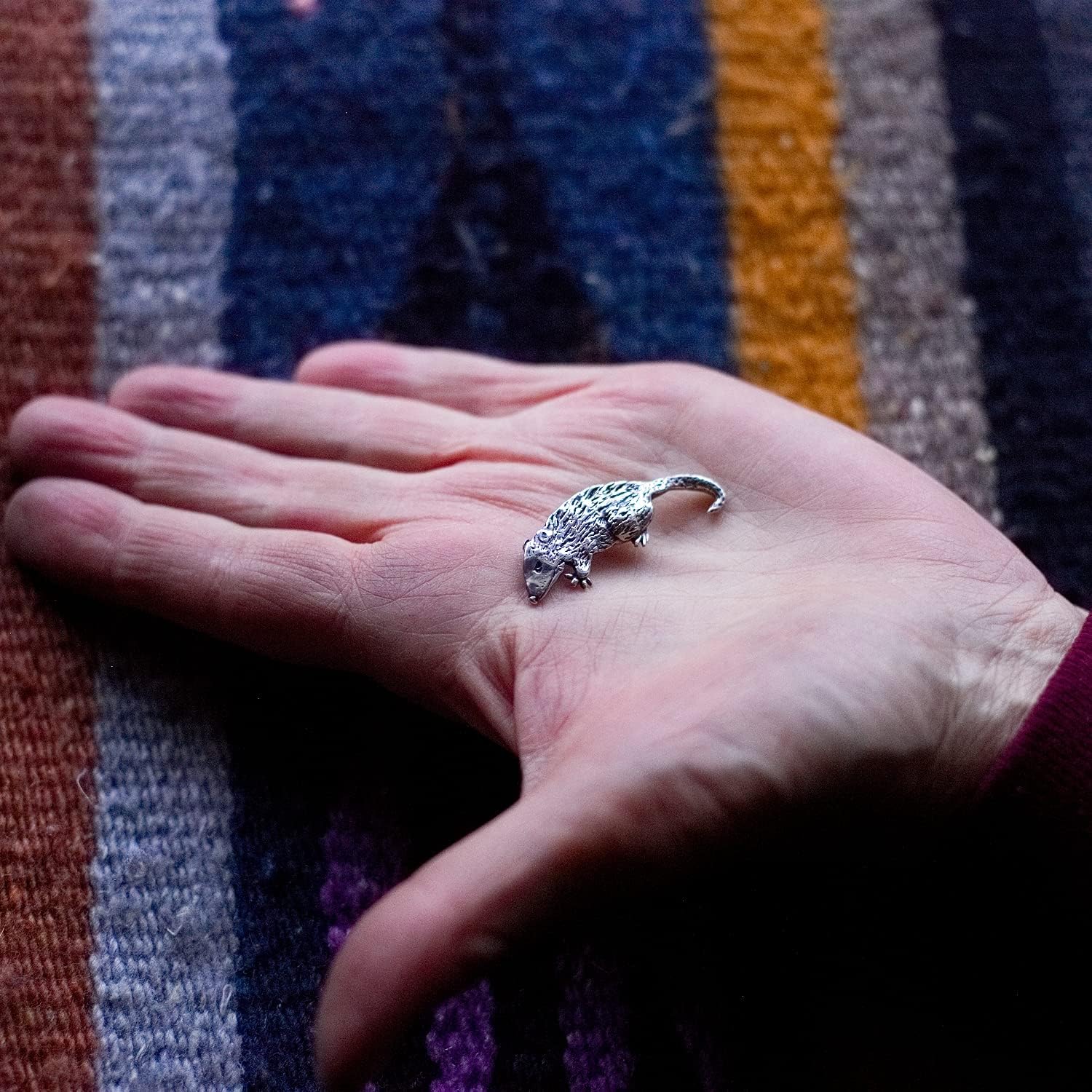 Sterling Silver Possum Pendant for Necklace – Opossum Pendant for Women – Handcrafted in the USA Possum Jewelry - Image 5