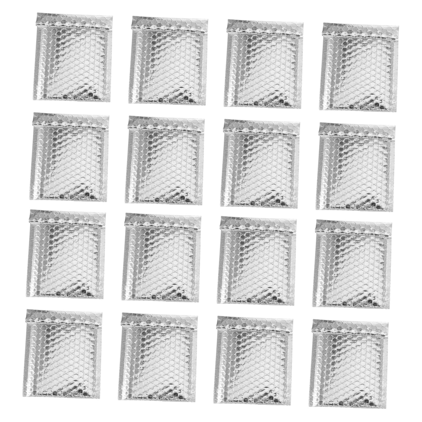 POPETPOP 100 Pcs Enveloppes à Bulles Rembourrées Argenté Légères en Makrofol Auto-adhésives pour Expédition en Boutique ou Bureau