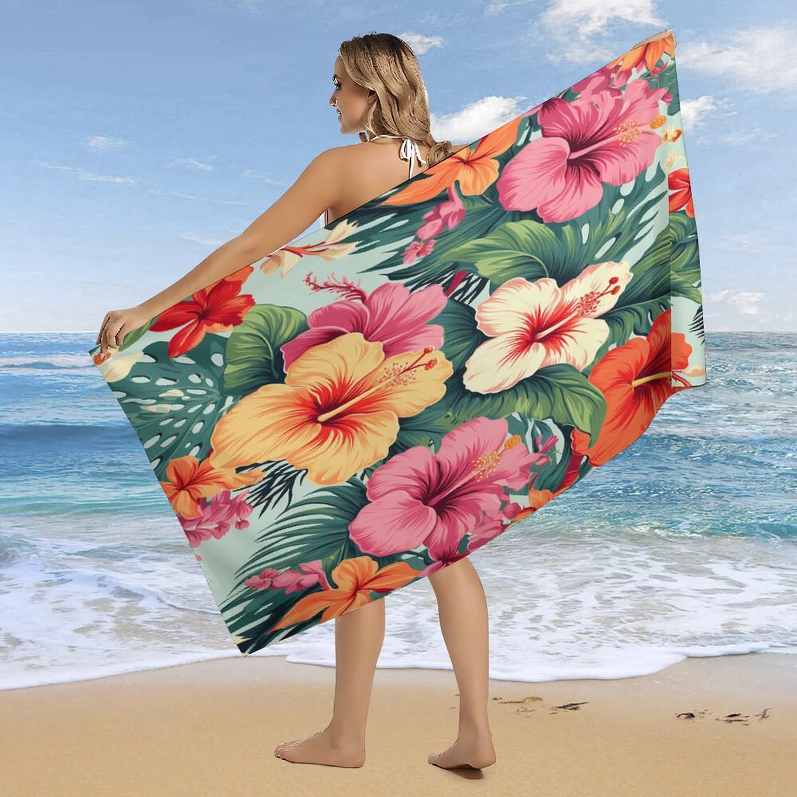 Amazon.com: MaSiledy Vintage Hibiscus Flowers Colorful Hawaiian