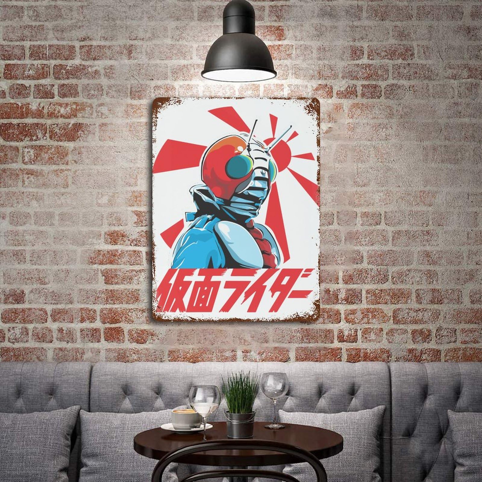 Amazon.co.jp: ブリキ看板 壁掛け 仮面ライダー V3 金属ポスター
