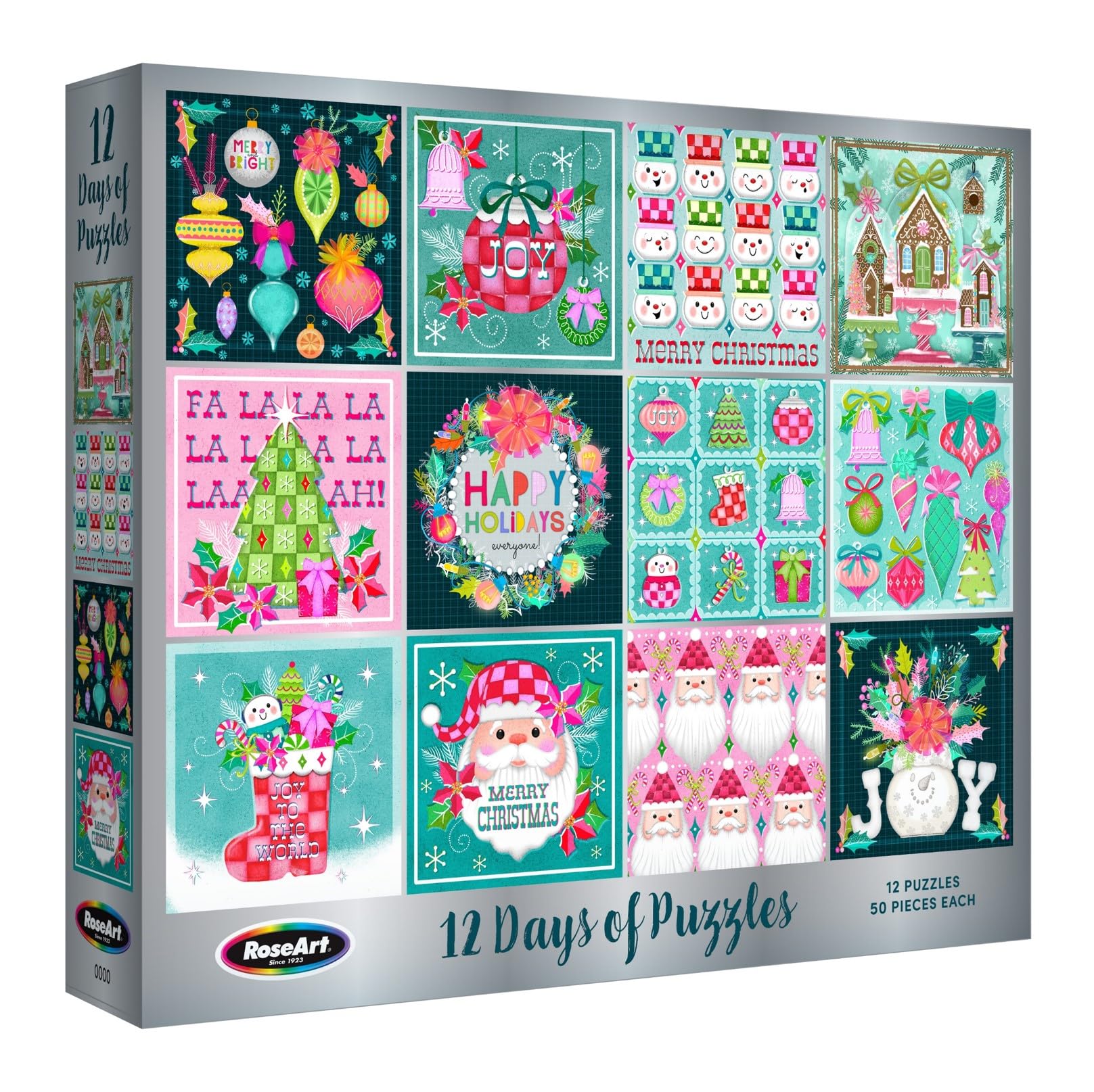 RoseArt Holiday Advent Calendar Jigsaw Puzzle 2026 Christmas Puzzle | 12 Individual Puzzl…