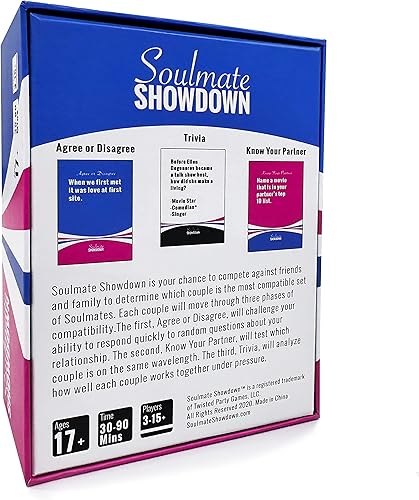 Miniatura 3 de Soulmate Showdown - La competencia definitiva de compatibilidad e ingenio, juego de cartas de fiesta para parejas y amigos