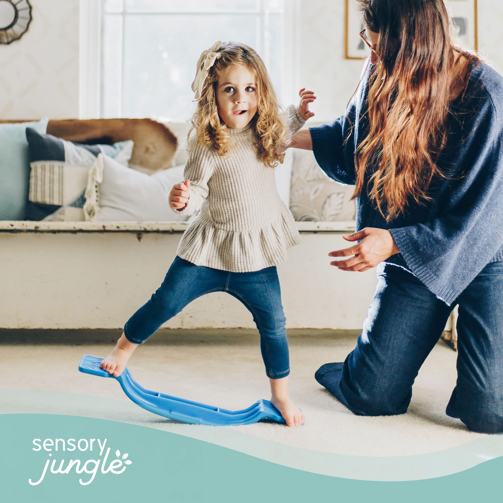 Sensory Jungle Plastic Balance Board, Wobble Balance Board for Toddlers