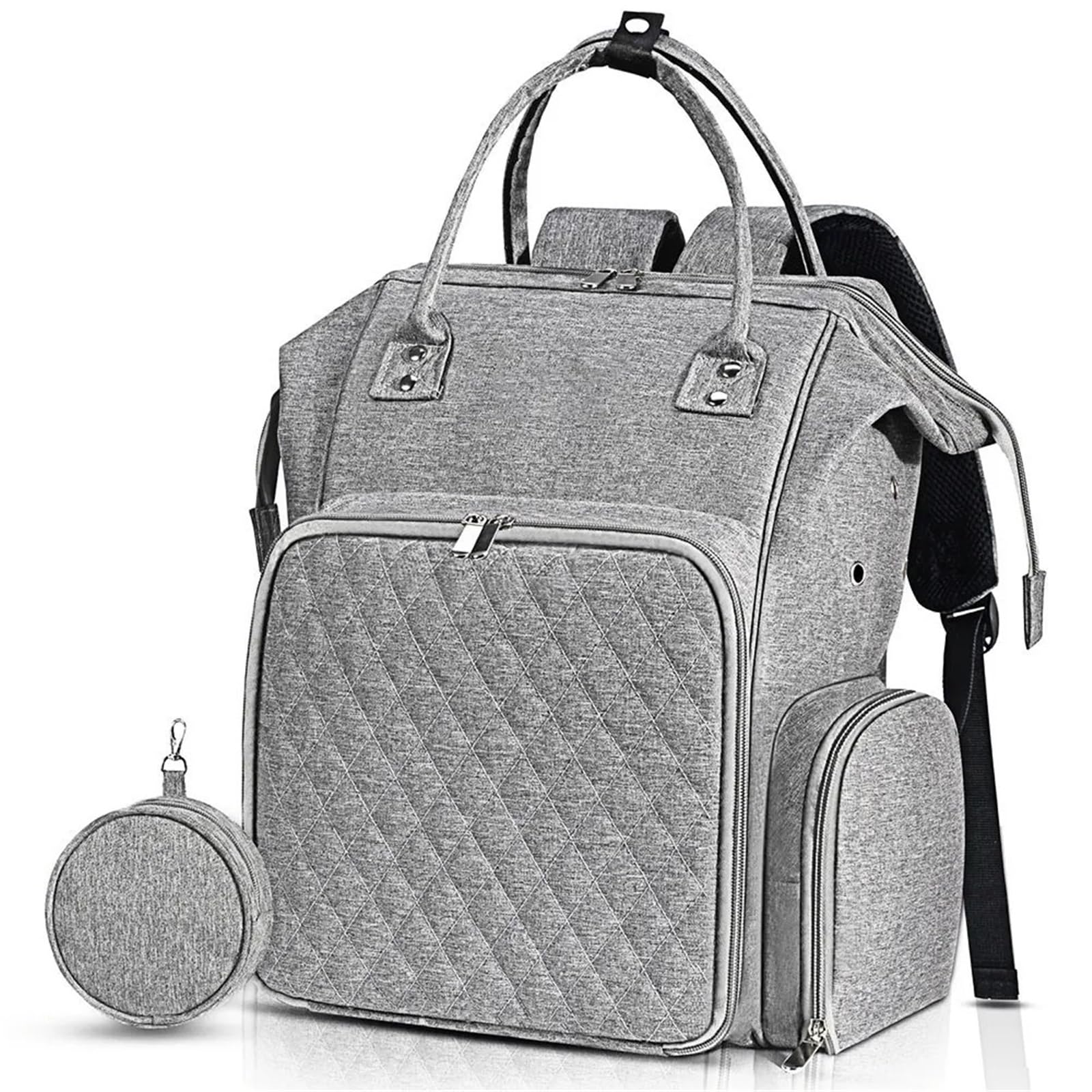 Häkelgarn-Rucksack, Stricktaschen, Aufbewahrung, Organizer, Zubehör, Nähzubehör, tragbar, bequem, wasserdicht für Häkeln, Stricken(Gray)