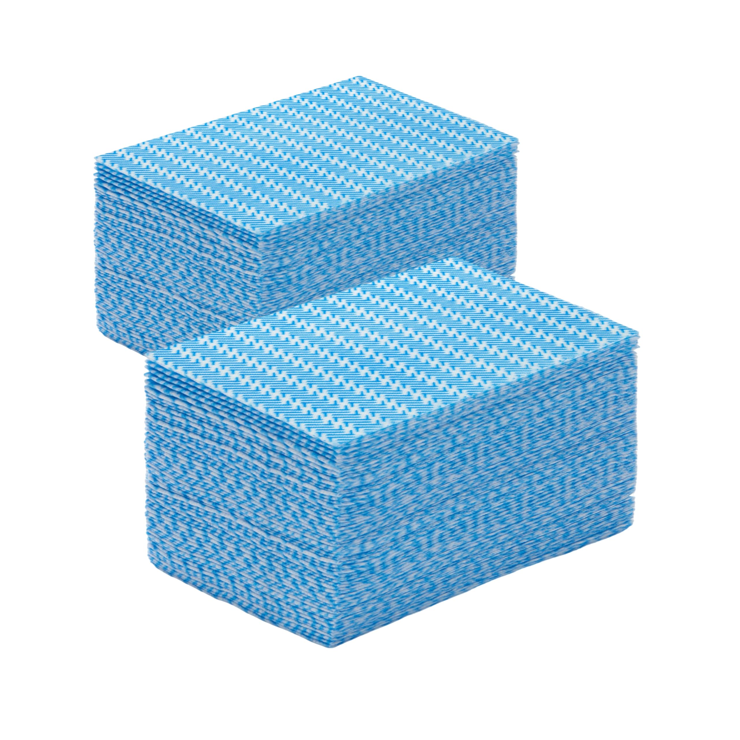 Paños de cocina duraderos y reutilizables en rollo azul de 100 paños absorbentes