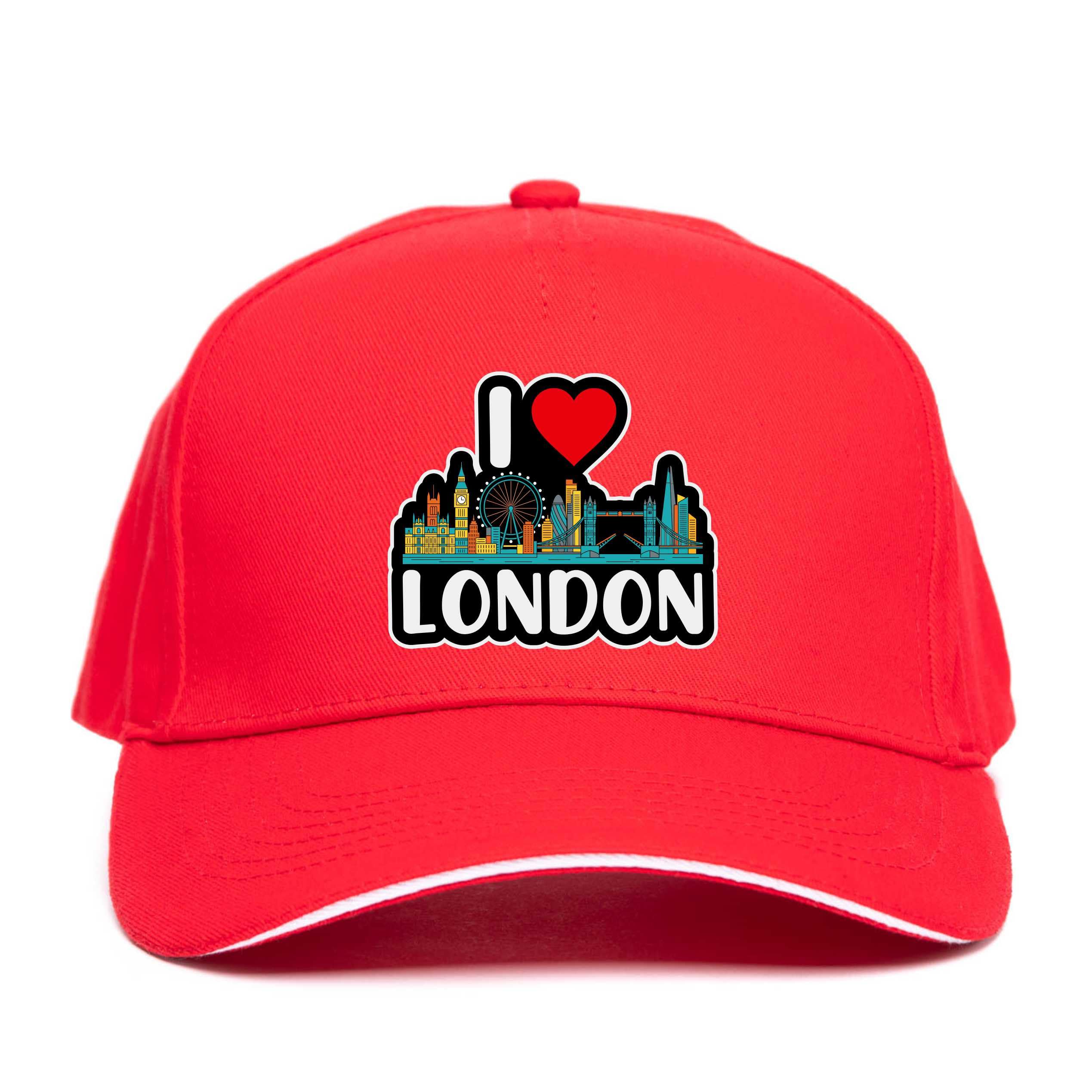 Print4U I Love London Cap Novelty Baseball Hat Unisex UK Souvenir Gift Idea Red