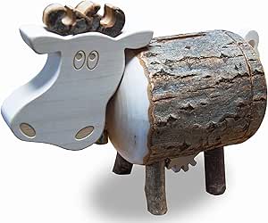 Salvadanaio A Forma Di Mucca In Vinile - Infrangibile, Con Fessura E Tappo Sicuro, Regalo Divertente