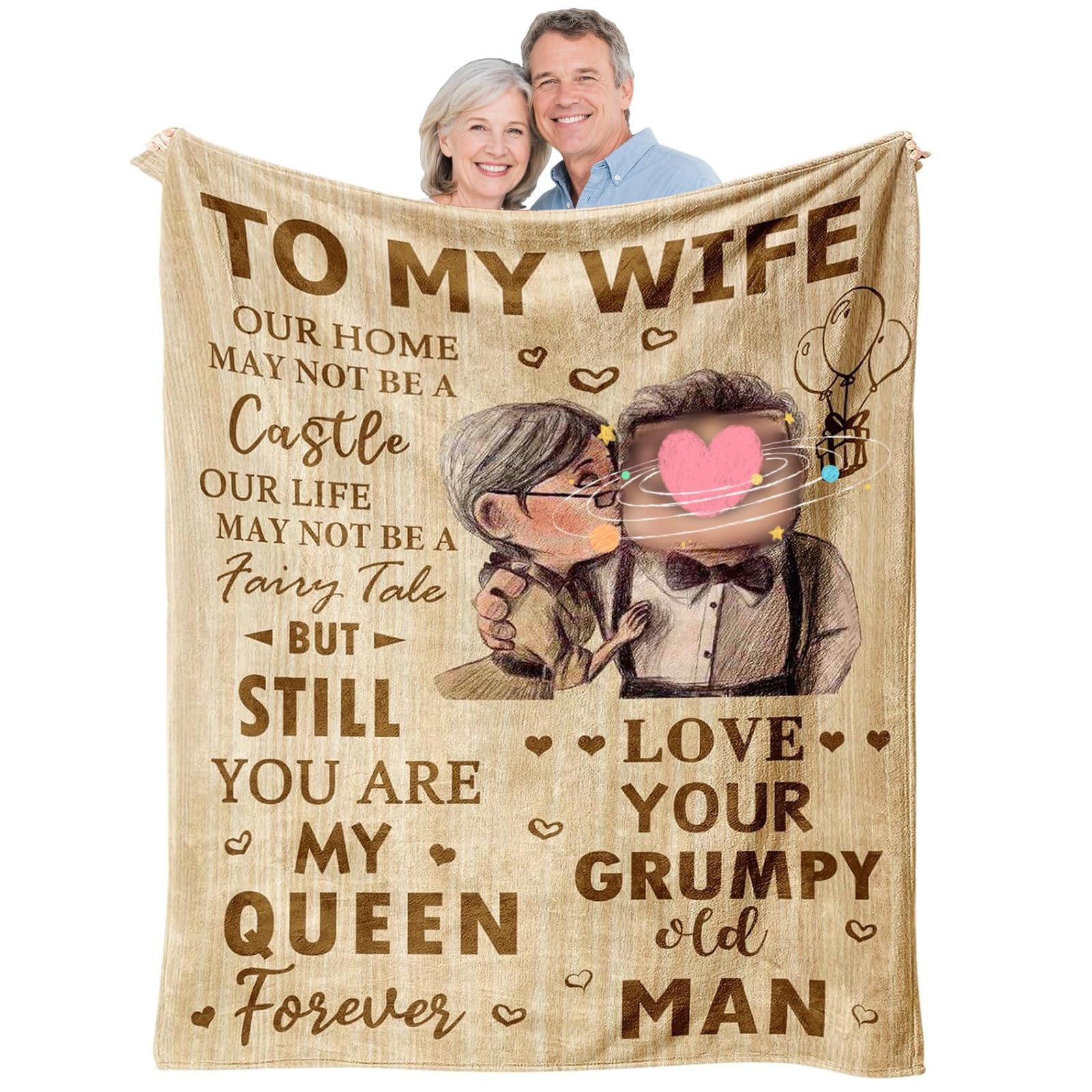 twirush Gifts for Wife, Gift for Wife from Husband 150 * 130cm, Wife Birthday Gifts, Wedding, Gifts for Women on Birthday Christmas Valentine