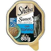 Sheba Sauce Collection, Cibo per Gatto con Tonno in Salsa Delicata, 85 g – 22 Vaschette