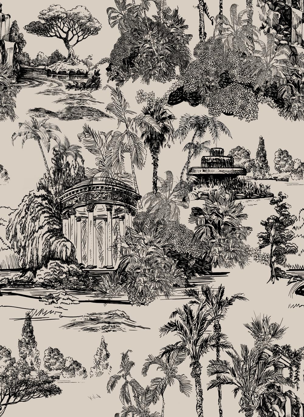 myforHD Tapete Selbstklebende Fototapete Wandpapier Blume Folie Dekorfolie Möbelfolie Klebefolie Pflanzen Laub Blumen Design 44cmX1000cm Vintage Wanddeko Wandtapete Wohnzimmer Schlafzimmer