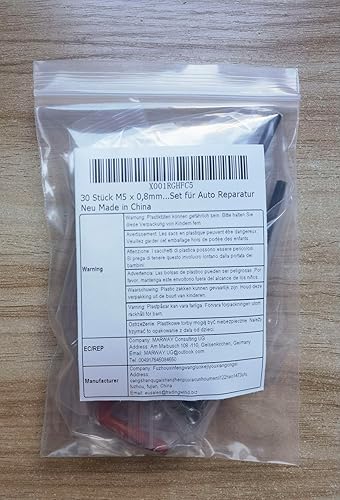 Miniatura 8 de Fixinus Kit de 30 piezas de inserción de reparación de roscas M5 x 0.031 in, kit de reparación de roscas de acero inoxidable, kit de reparación de