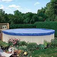 Vista 6 de TANG Cubiertas redondas de 14 pies para piscina de 10 pies para tanque redondo sobre el suelo, cubiertas de piscina de hojas de invierno