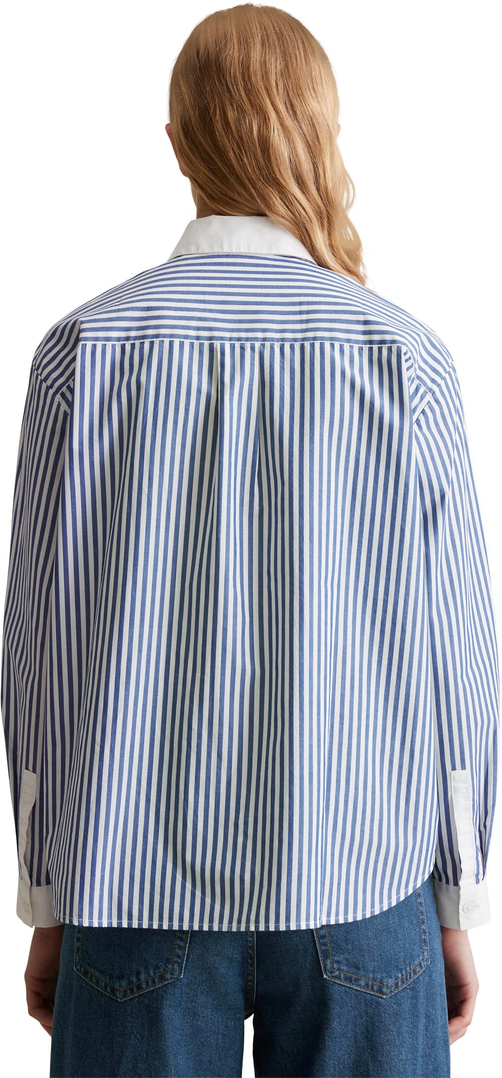 Marc O'Polo Camicia da Donna in Denim Cotone Biologico a Righe, 4932, S