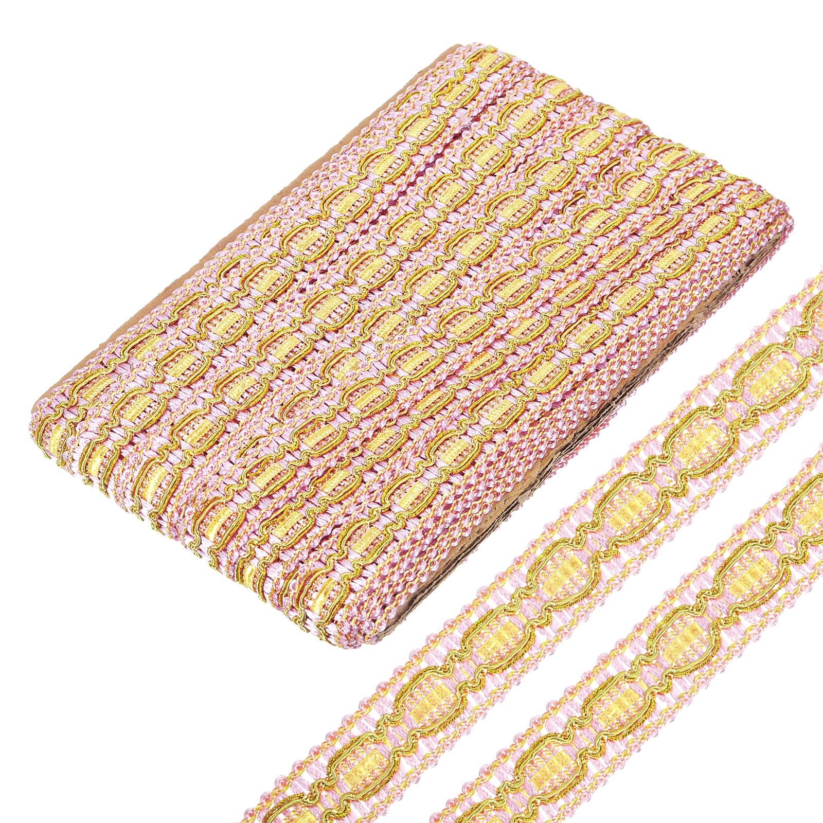 Garniture tressée rose uxcell, galon tissé haut de gamme pour finition costume