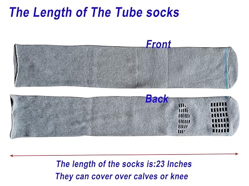 Miniatura 6 de 2 pares de calcetines para botas para caminar ortopédicos, forro de calcetines de repuesto hasta la rodilla, tubo alto, para caminar debajo de la