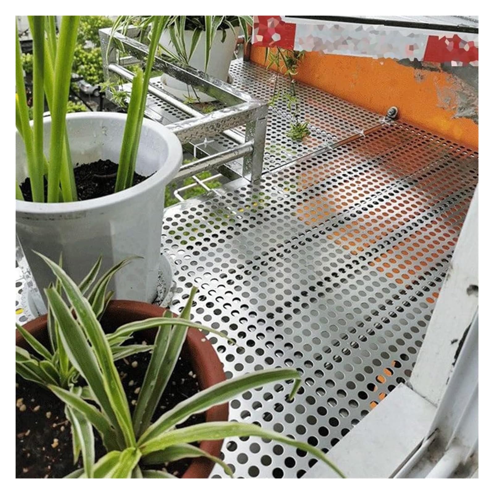 Tôles perforées, Tôle perforée Plaque perforée en acier inoxydable en acier inoxydable, tôle perforée en métal de protection de balcon facile à installer(1mm 0.5x1m)