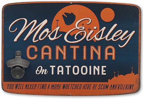 Abrebotellas de pared Disney Star Wars Mos Eisley Cantina, abrebotellas vintage de Star Wars, gran idea de regalo