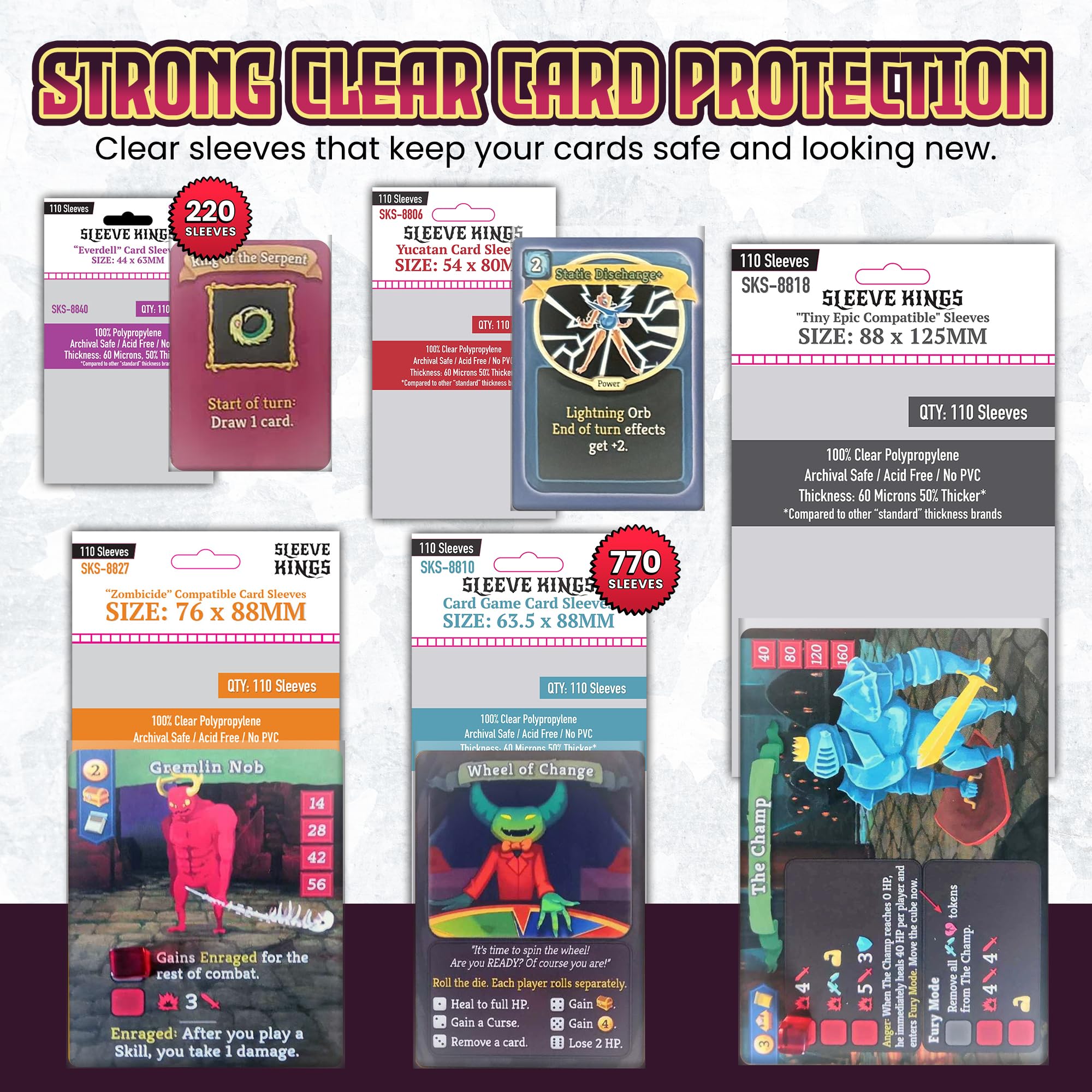 Slay the Spire: The Board Game Compatible Card Sleeve Bundle : Toys & Games